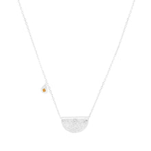 Load image into Gallery viewer, BY CHARLOTTE SILVER ILLUMINATE TRUTH LOTUS BIRTHSTONE NECKLACE - NOVEMBER
