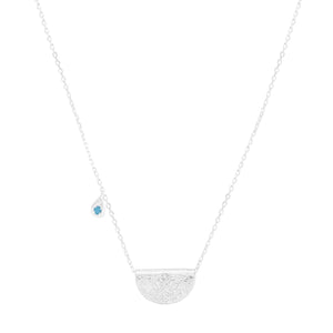 BY CHARLOTTE SILVER GROW WITH GRACE LOTUS BIRTHSTONE NECKLACE - DECEMBER