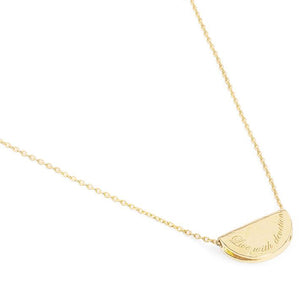 BY CHARLOTTE GOLD LIVE WITH DEVOTION LOTUS BIRTHSTONE NECKLACE - SEPTEMBER