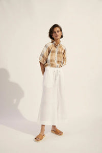 ZOE KRATZMANN FOSTER TOP SAFARI CHECK