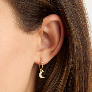 BY CHARLOTTE GOLD WANING CRESCENT HOOPS