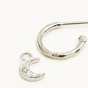 BY CHARLOTTE SILVER WANING CRESCENT HOOPS