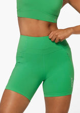 Load image into Gallery viewer, LORNA JANE ZIP POCKET RECYCLED STOMACH SUPPORT 16CM BIKE SHORT

